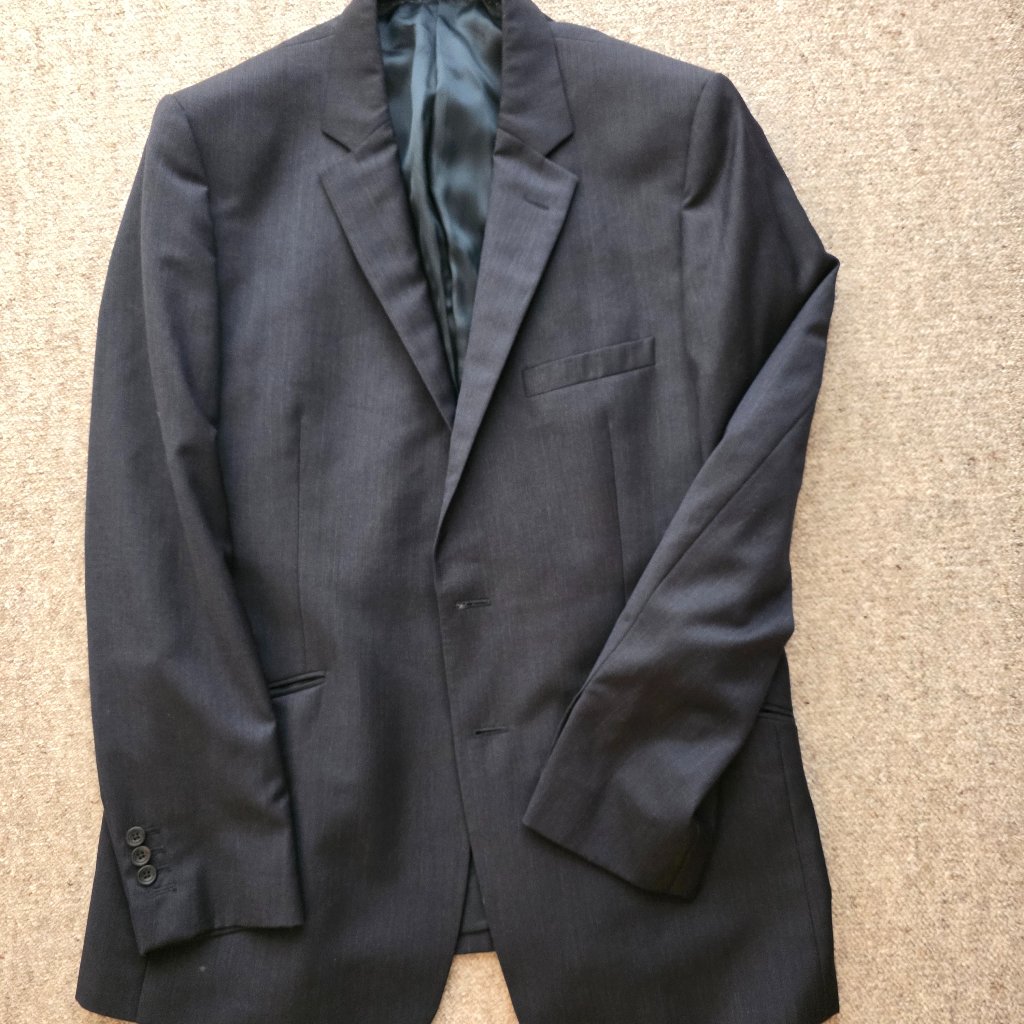 Aquascutum Menâs Wool Blazer Jacket Navy Size 44r Barely Worn